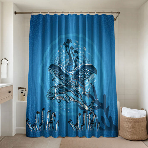 Aboriginal Ocean Dugong Bathroom Set Dot Art Dreamtime Tree of Life