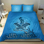 Aboriginal Ocean Dugong Bedding Set Dot Art Dreamtime Tree of Life
