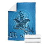 Aboriginal Ocean Dugong Blanket Dot Art Dreamtime Tree of Life