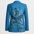 Aboriginal Ocean Dugong Blazer Dot Art Dreamtime Tree of Life