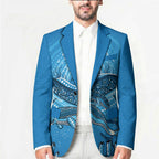 Aboriginal Ocean Dugong Blazer Dot Art Dreamtime Tree of Life