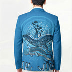Aboriginal Ocean Dugong Blazer Dot Art Dreamtime Tree of Life