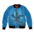 Aboriginal Ocean Dugong Bomber Jacket Dot Art Dreamtime Tree of Life
