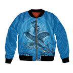 Aboriginal Ocean Dugong Bomber Jacket Dot Art Dreamtime Tree of Life