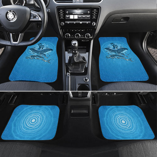 Aboriginal Ocean Dugong Car Mats Dot Art Dreamtime Tree of Life