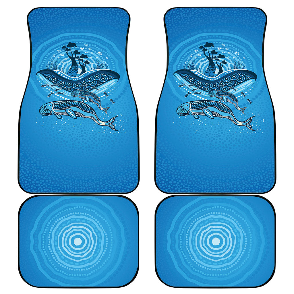 Aboriginal Ocean Dugong Car Mats Dot Art Dreamtime Tree of Life