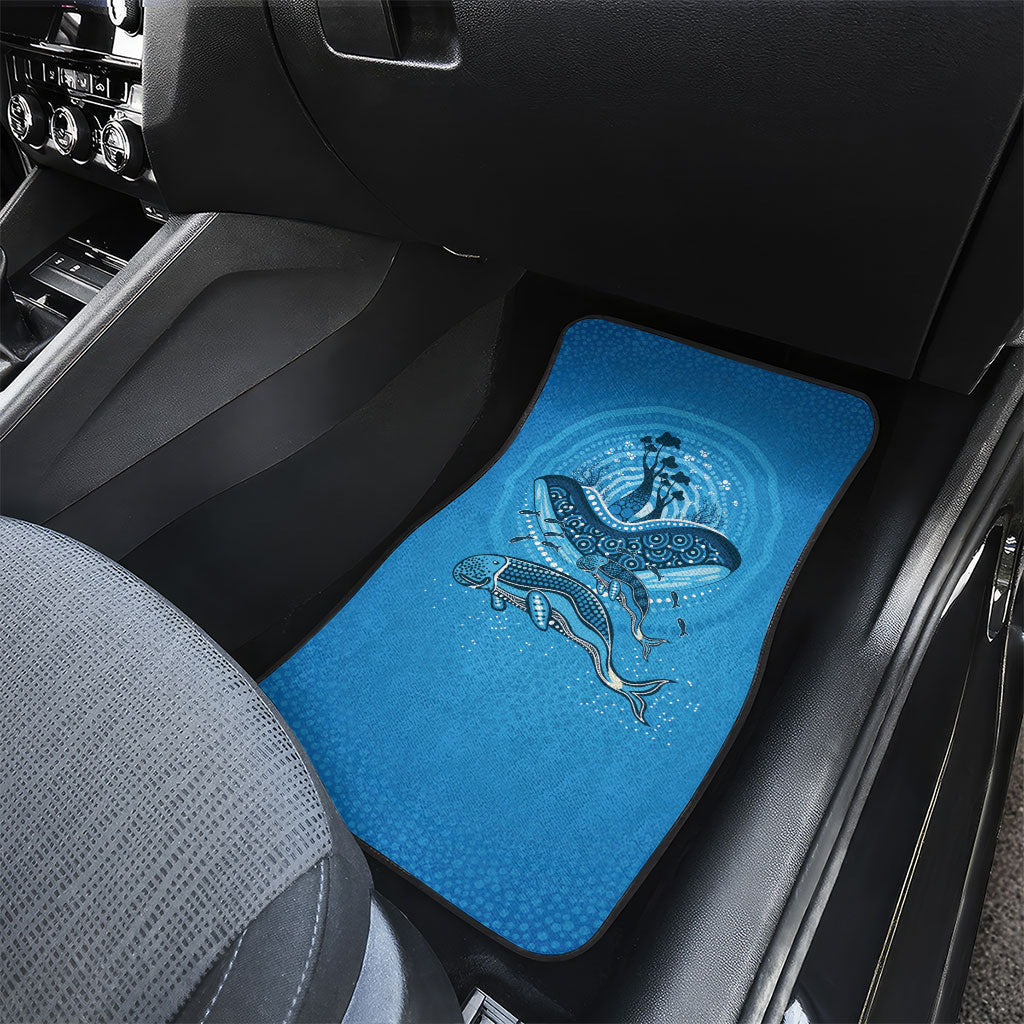 Aboriginal Ocean Dugong Car Mats Dot Art Dreamtime Tree of Life