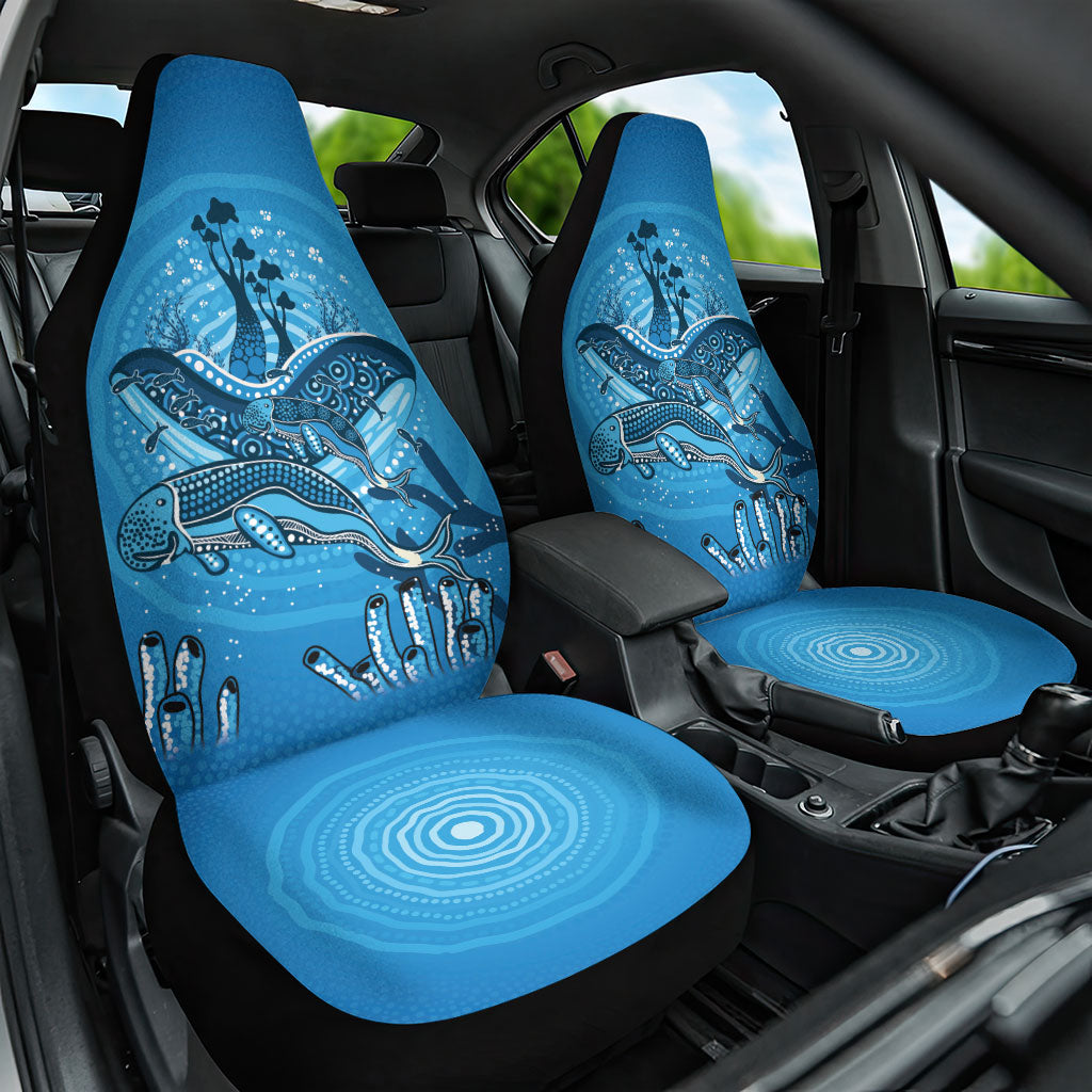 Aboriginal Ocean Dugong Car Seat Cover Dot Art Dreamtime Tree of Life