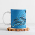 Aboriginal Ocean Dugong Ceramic Mug Dot Art Dreamtime Tree of Life