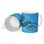 Aboriginal Ocean Dugong Ceramic Mug Dot Art Dreamtime Tree of Life