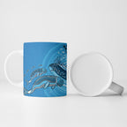 Aboriginal Ocean Dugong Ceramic Mug Dot Art Dreamtime Tree of Life