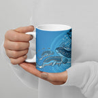 Aboriginal Ocean Dugong Ceramic Mug Dot Art Dreamtime Tree of Life