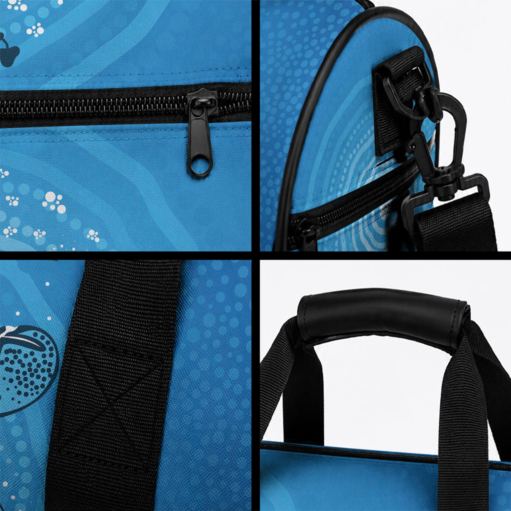 Aboriginal Ocean Dugong Duffle Bag Dot Art Dreamtime Tree of Life