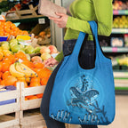 Aboriginal Ocean Dugong Grocery Bag Dot Art Dreamtime Tree of Life