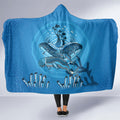 Aboriginal Ocean Dugong Hooded Blanket Dot Art Dreamtime Tree of Life