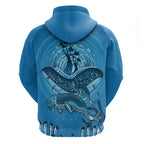 Aboriginal Ocean Dugong Hoodie Dot Art Dreamtime Tree of Life