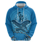 Aboriginal Ocean Dugong Hoodie Dot Art Dreamtime Tree of Life
