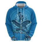 Aboriginal Ocean Dugong Hoodie Dot Art Dreamtime Tree of Life