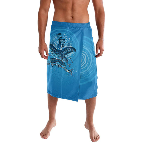Aboriginal Ocean Dugong Lavalava Dot Art Dreamtime Tree of Life