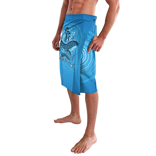 Aboriginal Ocean Dugong Lavalava Dot Art Dreamtime Tree of Life