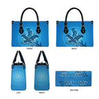Aboriginal Ocean Dugong Leather Bag Dot Art Dreamtime Tree of Life