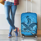 Aboriginal Ocean Dugong Luggage Cover Dot Art Dreamtime Tree of Life