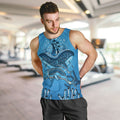 Aboriginal Ocean Dugong Men Tank Top Dot Art Dreamtime Tree of Life