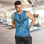 Aboriginal Ocean Dugong Men Tank Top Dot Art Dreamtime Tree of Life