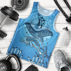 Aboriginal Ocean Dugong Men Tank Top Dot Art Dreamtime Tree of Life