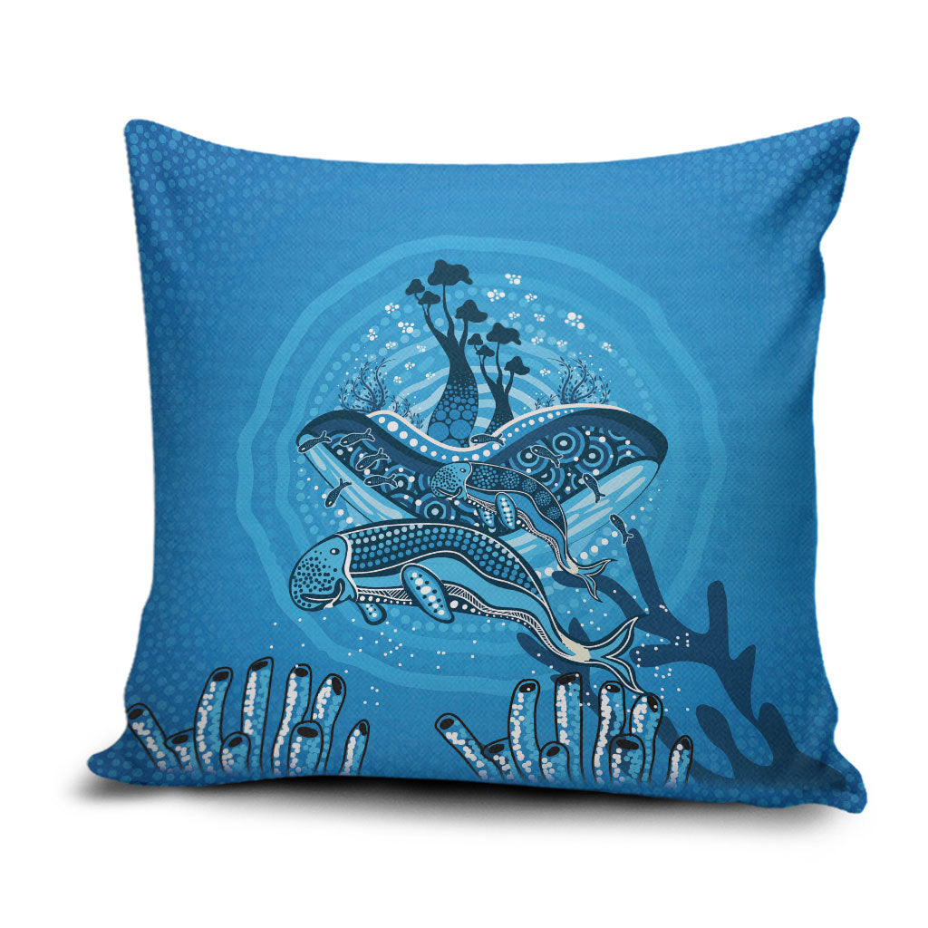 Aboriginal Ocean Dugong Pillow Cover Dot Art Dreamtime Tree of Life