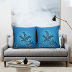 Aboriginal Ocean Dugong Pillow Cover Dot Art Dreamtime Tree of Life