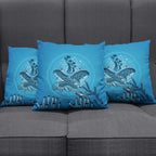 Aboriginal Ocean Dugong Pillow Cover Dot Art Dreamtime Tree of Life