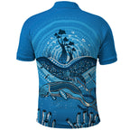 Aboriginal Ocean Dugong Polo Shirt Dot Art Dreamtime Tree of Life