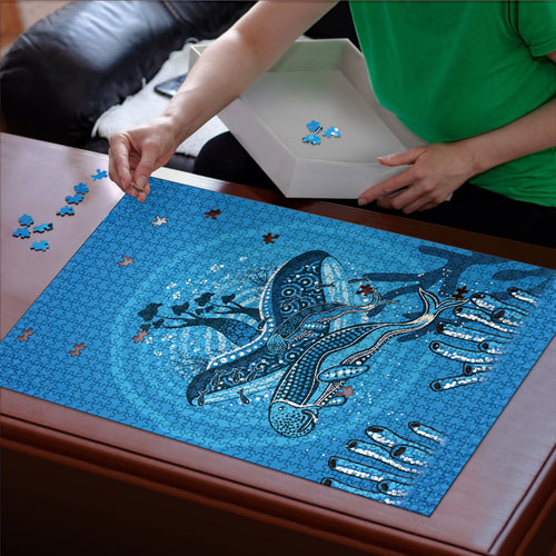 Aboriginal Ocean Dugong Puzzle Dot Art Dreamtime Tree of Life