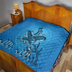 Aboriginal Ocean Dugong Quilt Dot Art Dreamtime Tree of Life
