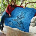 Aboriginal Ocean Dugong Quilt Dot Art Dreamtime Tree of Life