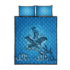Aboriginal Ocean Dugong Quilt Bed Set Dot Art Dreamtime Tree of Life
