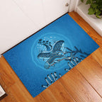 Aboriginal Ocean Dugong Rubber Doormat Dot Art Dreamtime Tree of Life