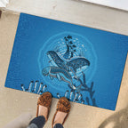 Aboriginal Ocean Dugong Rubber Doormat Dot Art Dreamtime Tree of Life