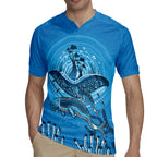 Aboriginal Ocean Dugong Rugby Jersey Dot Art Dreamtime Tree of Life
