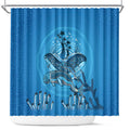 Aboriginal Ocean Dugong Shower Curtain Dot Art Dreamtime Tree of Life