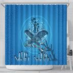 Aboriginal Ocean Dugong Shower Curtain Dot Art Dreamtime Tree of Life