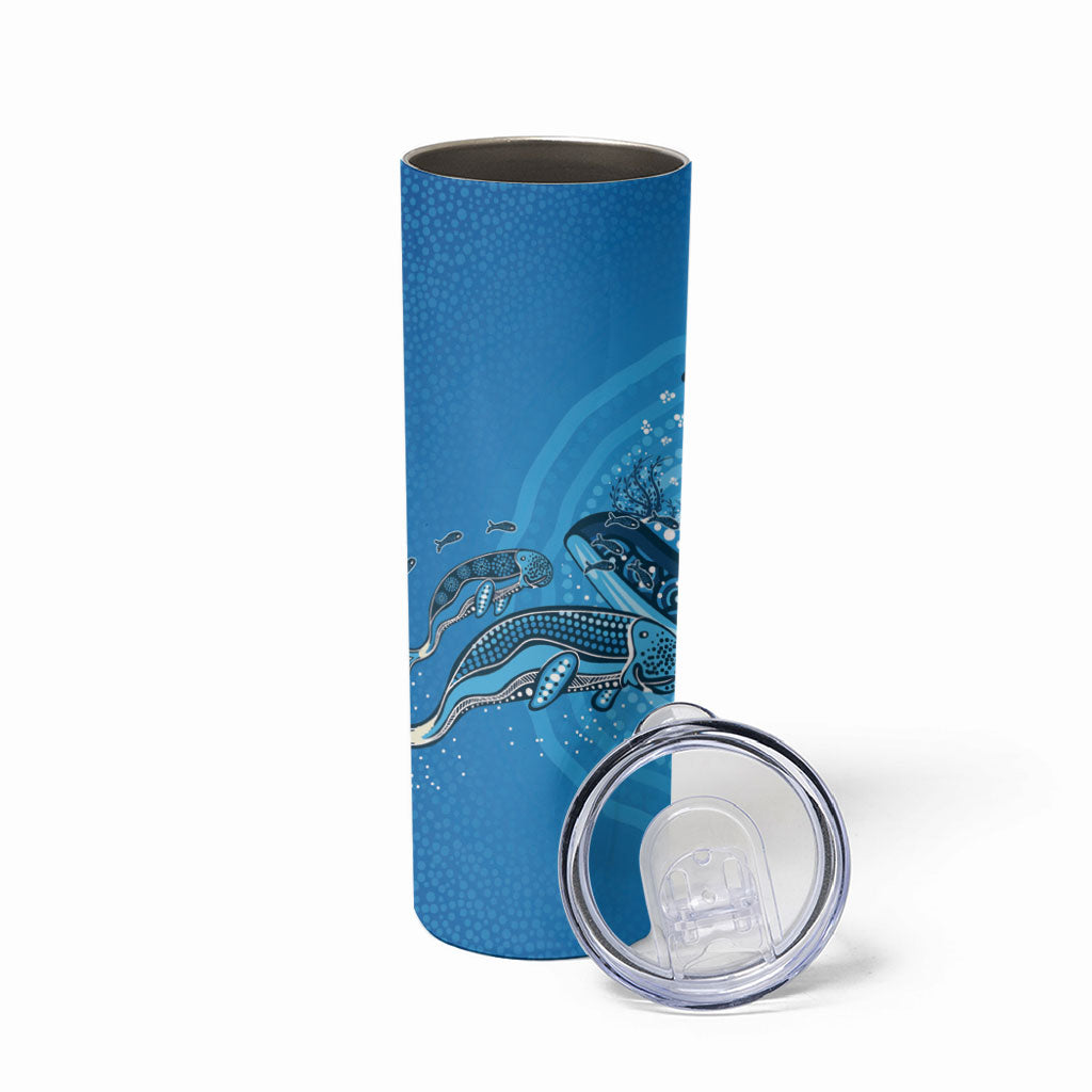 Aboriginal Ocean Dugong Skinny Tumbler Dot Art Dreamtime Tree of Life