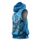 Aboriginal Ocean Dugong Sleeveless Hoodie Dot Art Dreamtime Tree of Life