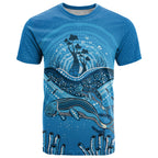 Aboriginal Ocean Dugong T Shirt Dot Art Dreamtime Tree of Life