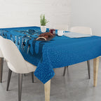Aboriginal Ocean Dugong Tablecloth Dot Art Dreamtime Tree of Life