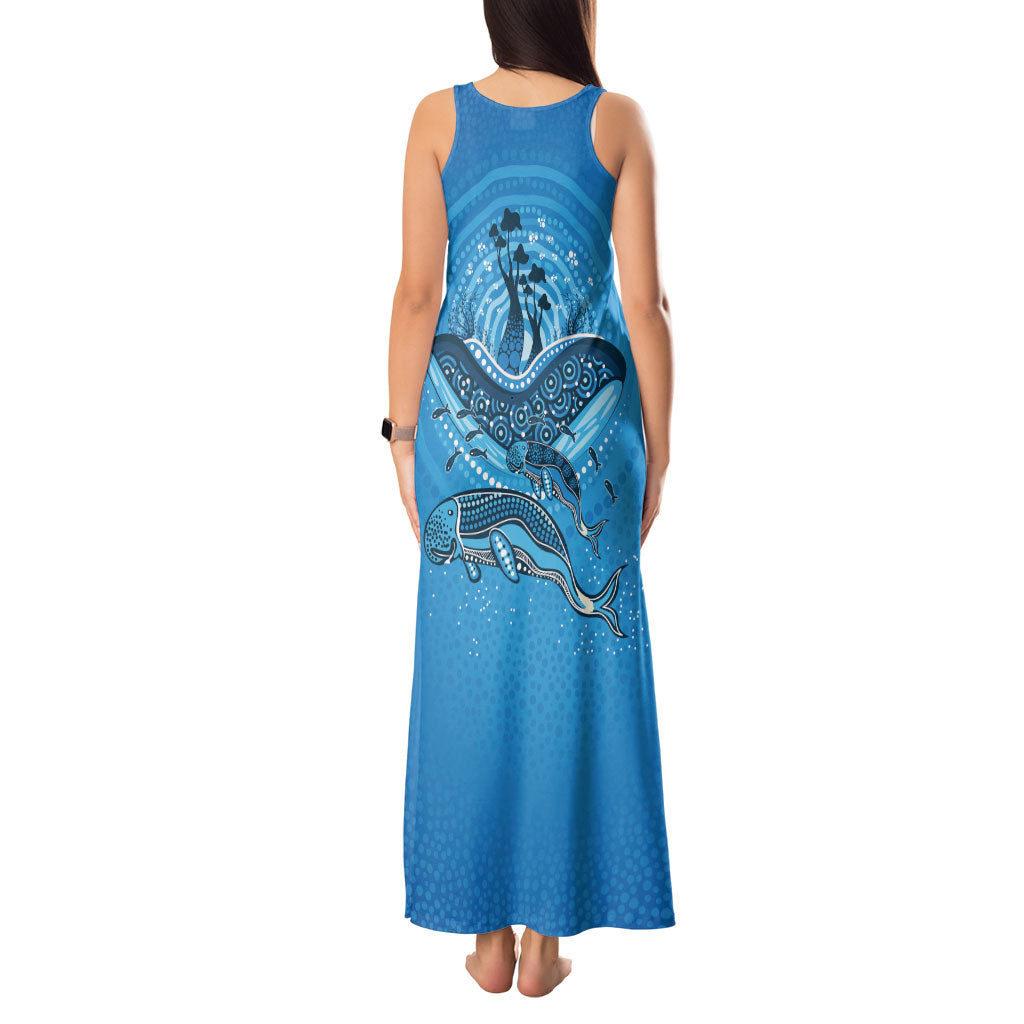 Aboriginal Ocean Dugong Tank Maxi Dress Dot Art Dreamtime Tree of Life