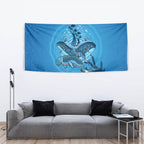 Aboriginal Ocean Dugong Tapestry Dot Art Dreamtime Tree of Life