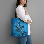 Aboriginal Ocean Dugong Tote Bag Dot Art Dreamtime Tree of Life
