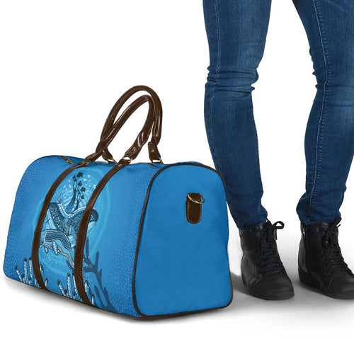 Aboriginal Ocean Dugong Travel Bag Dot Art Dreamtime Tree of Life
